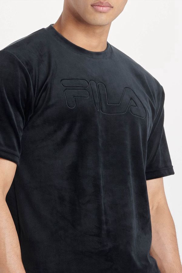 Camisetas Fila Homem Pretas - Fila Ewan 2 Velour Outlet Portugal,KBMO-23561